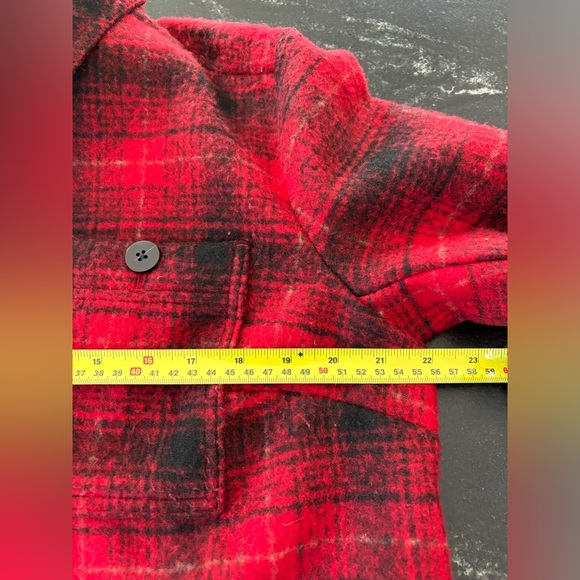 NWT J.JILL Buffalo Plaid Short Boxy Boyfriend Shacket/Jacket,Red/Black Check, M - Picture 10 of 13